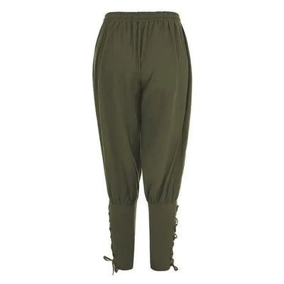 Men's Casual Trousers New Summer Drawstring Trousers Medieval Pirate Trousers Cotton and Linen Streetwear Pants