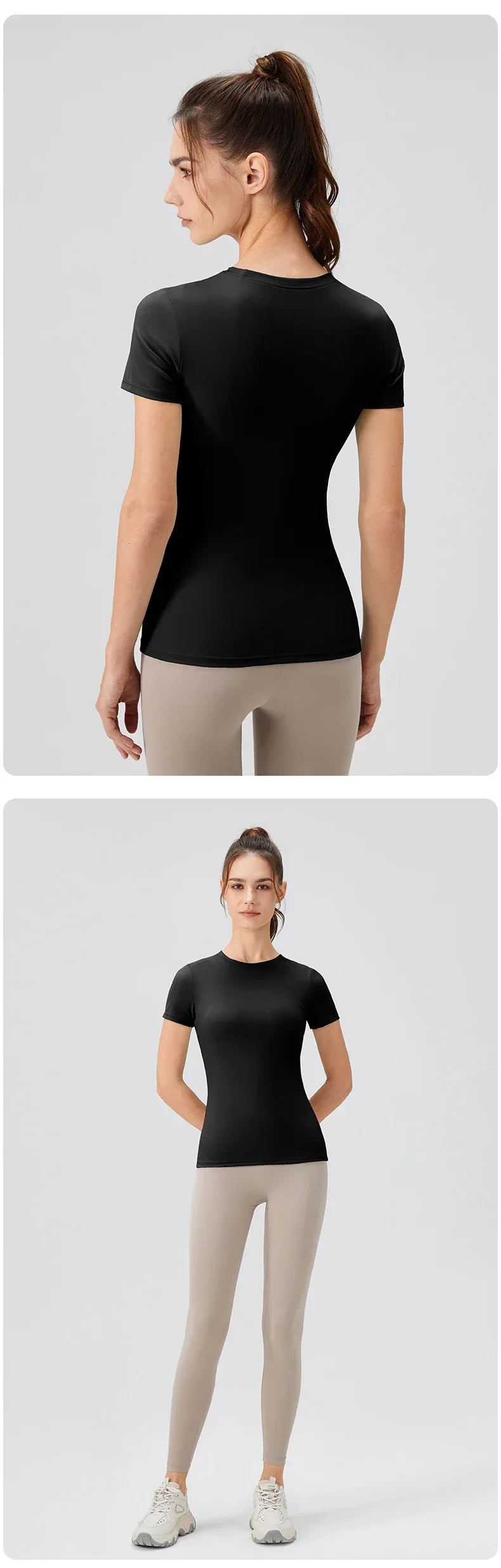 2024 Women Sports Shirt Tight Yoga top Quick Dry Gym Top Outdoor Short Sleeve Running Sportswear Women T-shirts - Elanique