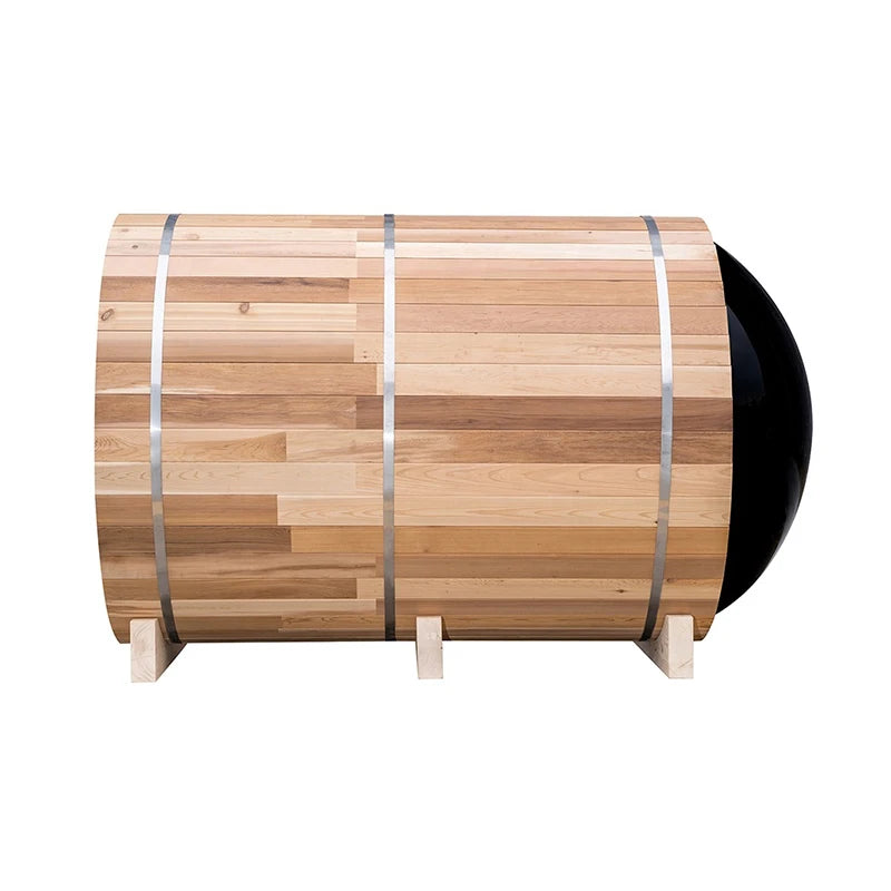 Panoramic Glass Luxury Barrel Sauna Outdoor 4-6 People Use Customize Sauna Room for Spa