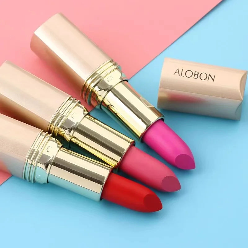 Pink Matte Lipstick Waterproof 24 hours Long Lasting Red Lipsticks Resistant Rose Lip Tint Velvet Lipstic Cosmetic Women Makeup