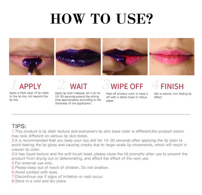 Blading Lip Gloss Peel and Stick Set Long-lasting Waterproof Pink Lip Gloss Transfer Resistant Natural Lip Gloss For Women