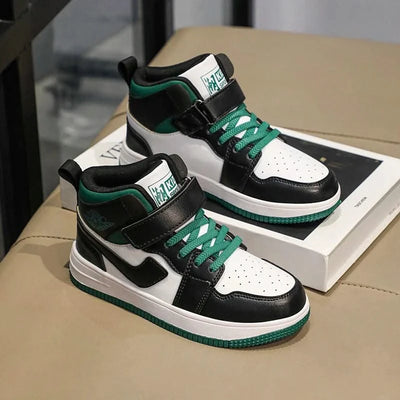 Children's shoes Men's shoes 2024 new fall children's non-slip sports shoes large high top board shoes for children