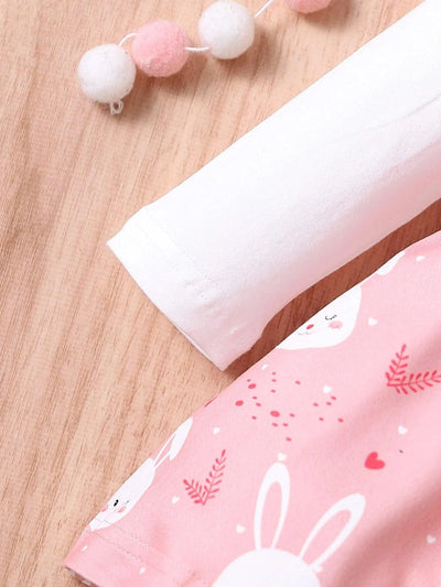 Rabbit Printed Long sleeved Princess Dress For Children |Spring and Autumn  |Infant and Child Party Casual