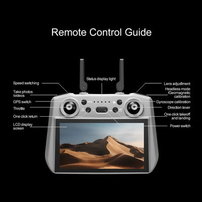 S155 GPS Drone Professional HD Camera 7.2-inch Touch Screen 3-Axis Gimbal EIS Relay Aircraft Laser Obstacle Avoidance Dron Toy