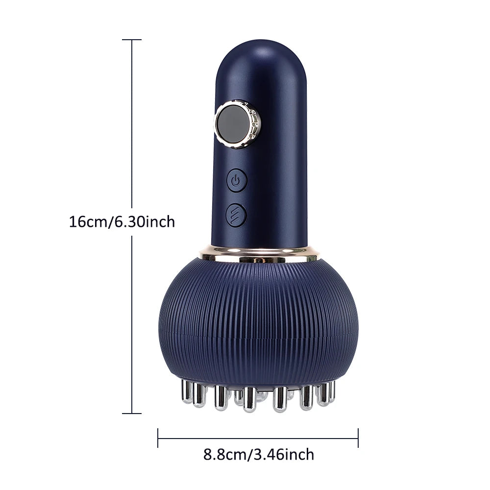 Wireless Guasha Massager Body Shaping Heating Meridian Scraping Brush Lymphatic Drainage Machine Fat Burner Rechargeable