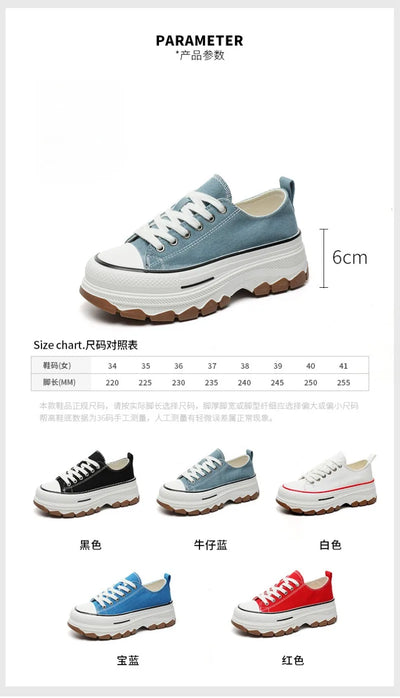 Fashion Designer Women Canvas Shoes Summer New High Platform Sneakers Female Casual Tennis Shoe Increase All-match Zapatos Mujer