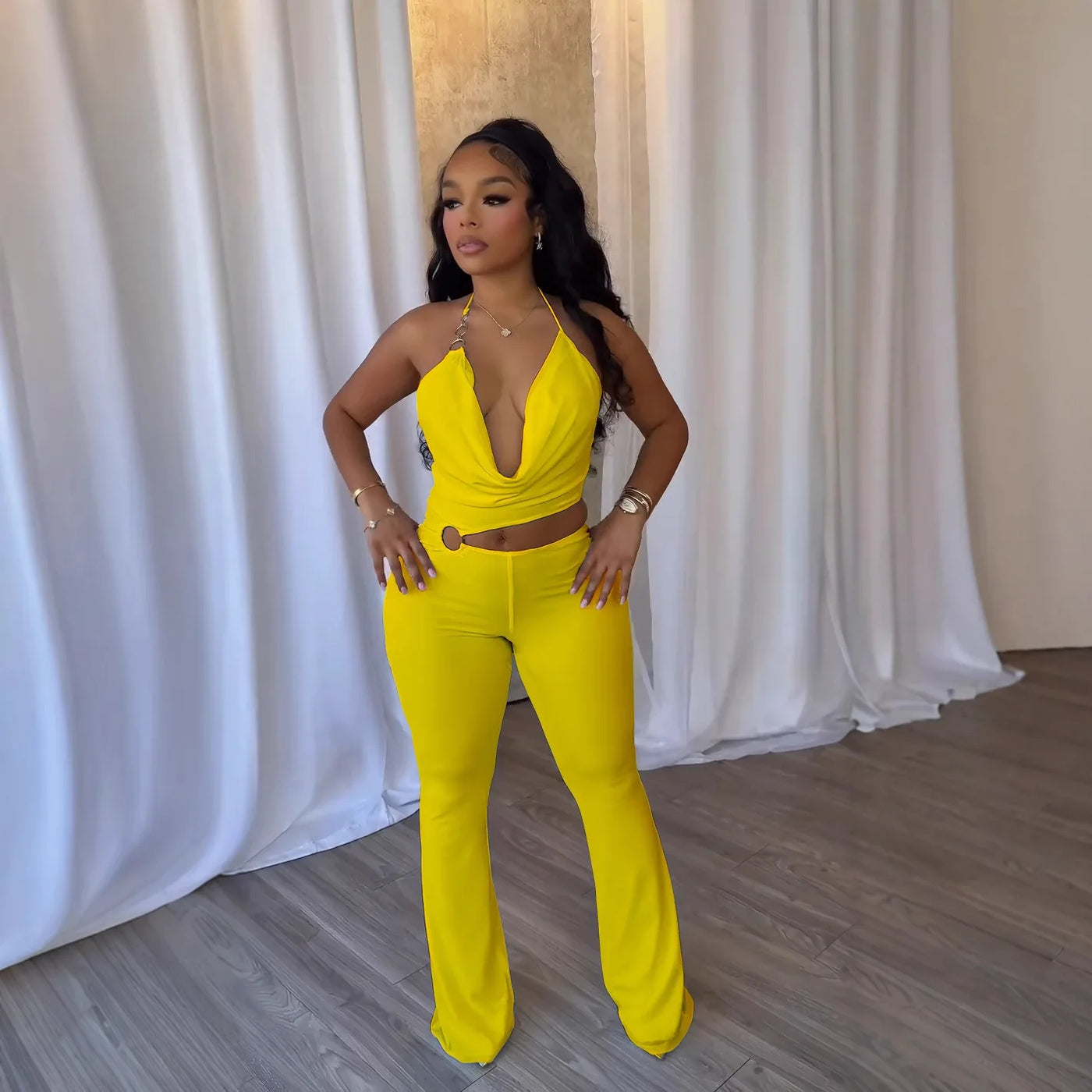 Women Jumpsuits For Summer Autumn Sleeveless Solid Color Bandage Loose Fashion Streetwear Overalls Wide Leg Pants Trousers 2025