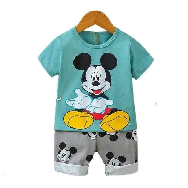 Summer Children Suits For Girls Short Sleeve Sets For Baby Girls Two Clothes T-shirt + Shorts Sets Toddler Clothing