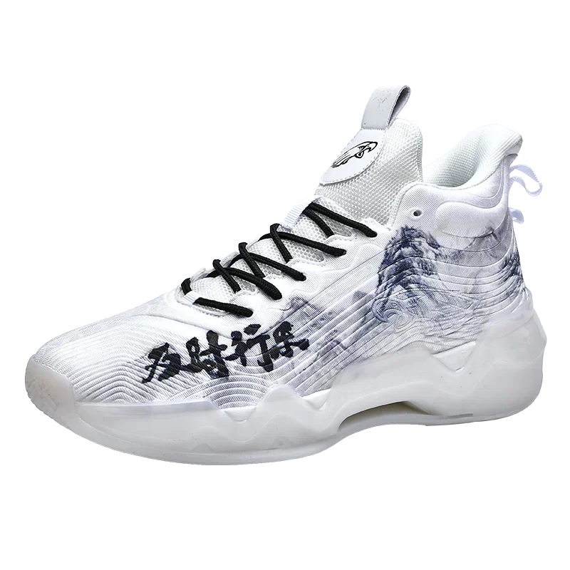 Basketball shoes men wear absorbing shock rebound sports actual combat college students training shoes new high-top combat boots