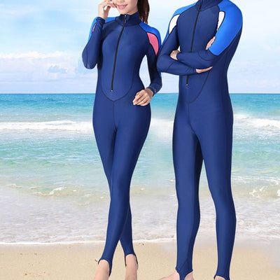 Professional Wetsuit Neoprene Blue For Men Women Long Sleeve Diving Suit One-piece Couple Wetsuit Surfing Snorkeling