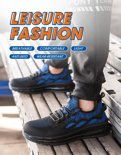 Non Slip Lightweight Breathable Sneakers for Women Steel Toe Indestructible Safety Shoes Anti-puncture Protection Safety Shoes