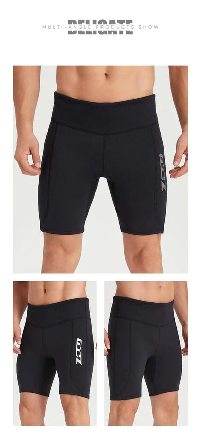 Men 2mm Neoprene Wetsuits Shorts Thicker Trunks Diving Snorkeling Surfing Pants Swimming Trunks Winter Swimming Protection Pants