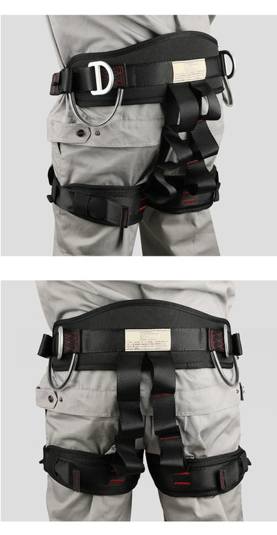 Professional Outdoor Harness Rock Climbing Half-Body Harnesses Waist Support Safety Belt Aerial Survival Mountain Tools