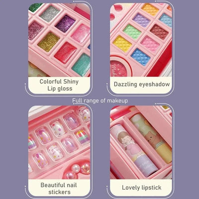 Kids Makeup Kit Little Girls 49 Pcs Washable Makeup Kit Real Girl Princess