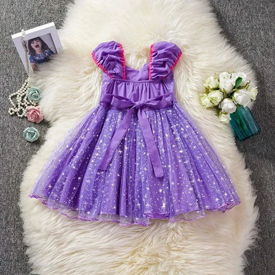 Cute Baby Girl Dress for 9M-5Yrs Children Summer Clothes Kids Minni Mouse Polka Dot Dress Girls Birthday Party Christmas Costume