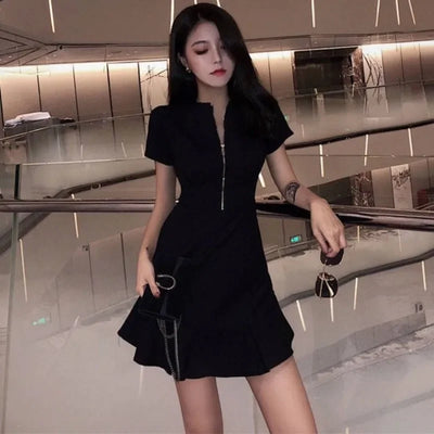 Midi Ruffle Women's Dress Soft Black Female Dresses Harajuku Elegant and Beautiful on Sale Clearance New in Clothing Hot Retro X