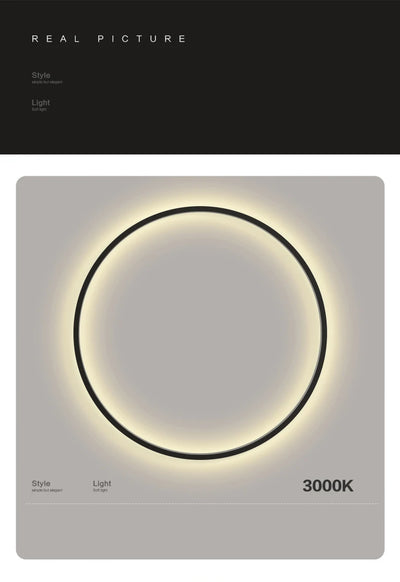 Modern Decor LED Wall Lamp  For Bedroom Living Room Home Nordic Design Round Ring Indoor USB Wall Sconce Lighting Fixture