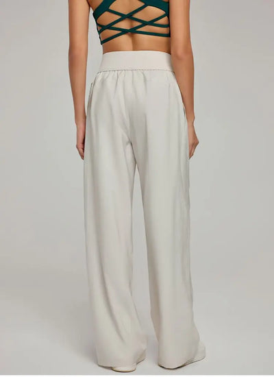 Women pants  Wide Leg High Waist Loose Trousers Summer Casual Yoga Pants  Draping Breathable Gym Lounge Pants Woman clothing
