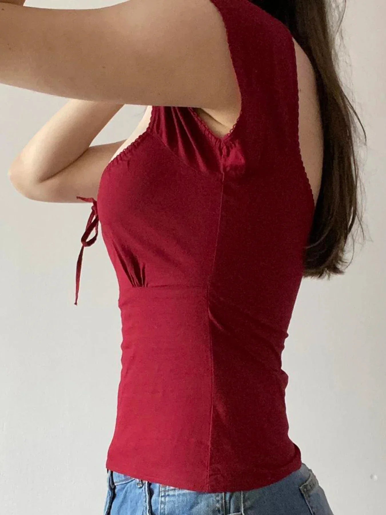 Fashion Solid Simple Sweet Women T-Shirts Short Sleeves Slim Square Neck Chic Bow Causal Basic Blouses