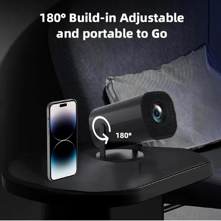 Mini Portable Projector Home Cinema 1080p HD 4k Android 11 Projector with WiFi 6 and Bluetooth Smart Pocket Outdoor
