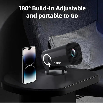 Mini Portable Projector Home Cinema 1080p HD 4k Android 11 Projector with WiFi 6 and Bluetooth Smart Pocket Outdoor