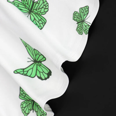 Summer New Women Dresses Streetwear Fashion Butterfly Print V-Neck Dress Sexy Female Backless Knitted Dress Casual Slim Clothing