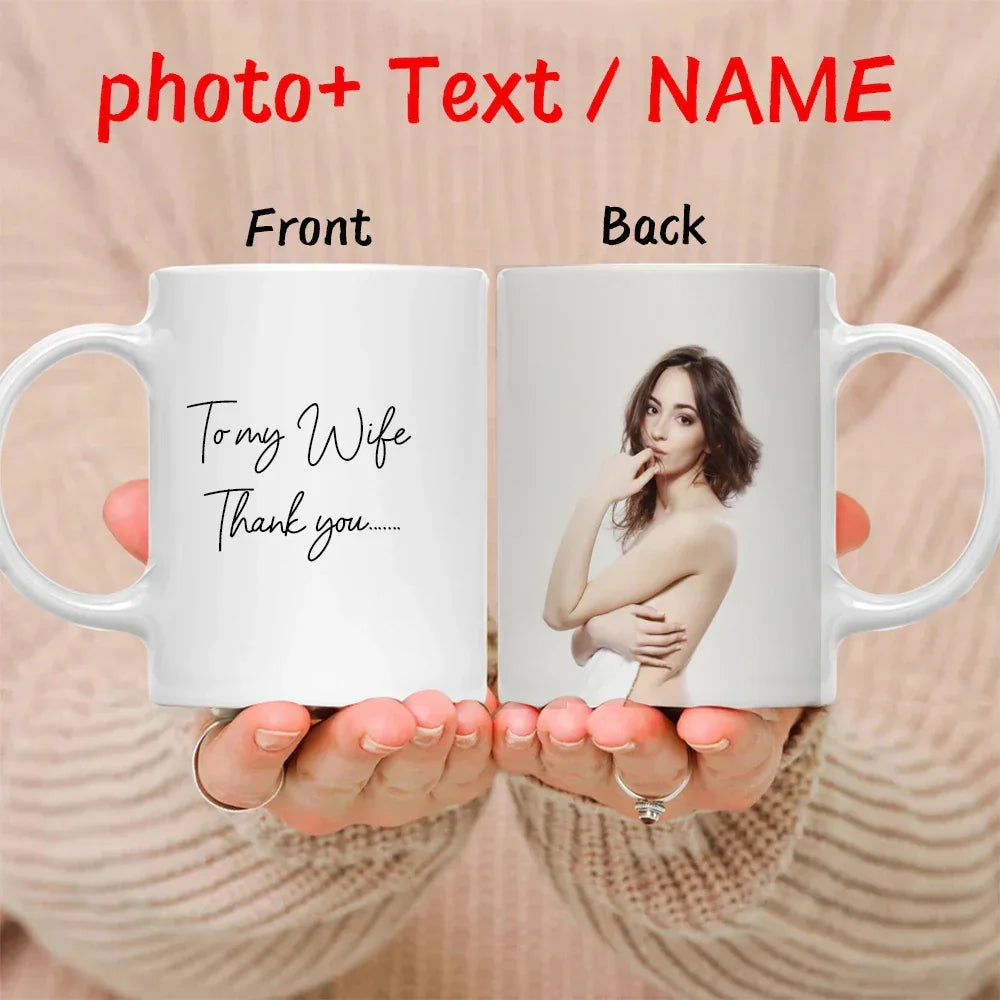Personalised Coffee Mugs, Tea Cups, Mothers day, Wedding Gift 9 COLOURS