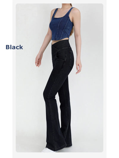 Casual Jeans Womens Activewear Women Bell Bottom Pants High Waist Yoga Flare Leggings 4 Way Stretch Denim Fitness Workout Sports
