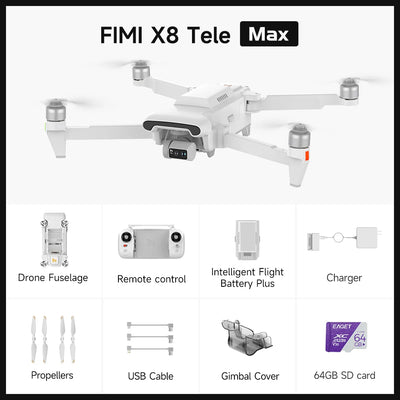FIMI X8 Pro 2025 new drone GPS AI Super Night Video 4K 60fps 20KM range 3-axis Gimbal 1/1.3-inch 48Mp CMOS sensor Smart Tracking