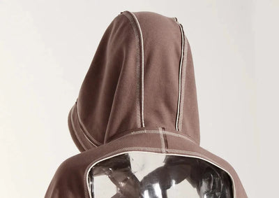 Women Hooded Sweatshirt Color Clashing Bright Line Short Top Ladies Fashion Layering Hoodie Long Sleeved tops New