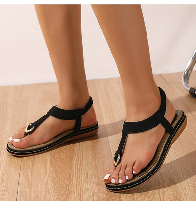 Women's Sandals 2025 New Flat Heels Sandals For Summer Shoes Woman Flip Flops Soft Bottom Beach Summer Footwear Sandalias Mujer
