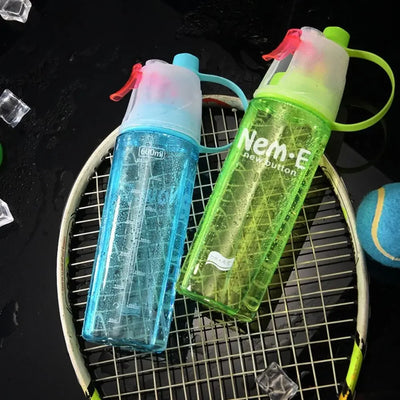 Creative With Straw Water Bottle Spray Drinkware Drink Spray Cup Portable 600ML Spray Water Bottle Travel