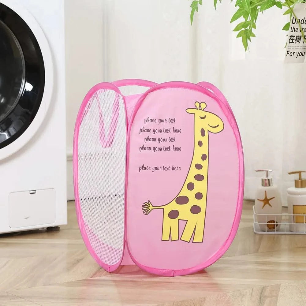 Home essential  Dirty Clothes Folding Storage Basket Household Childrens Toy Storage Box Open Mesh Sorting Basket
