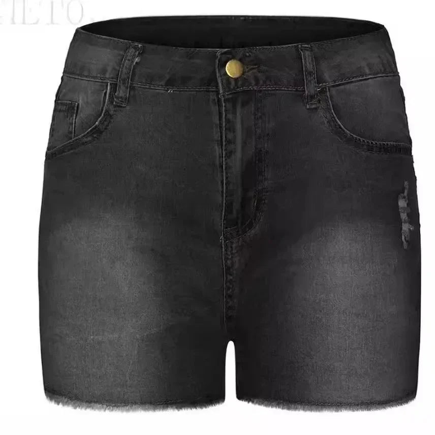 Slim Fit Elastic Jeans Shorts Breathable Comfortable Thin Denim Fashionable Comb Short Hair Design Women's Summer Shorts