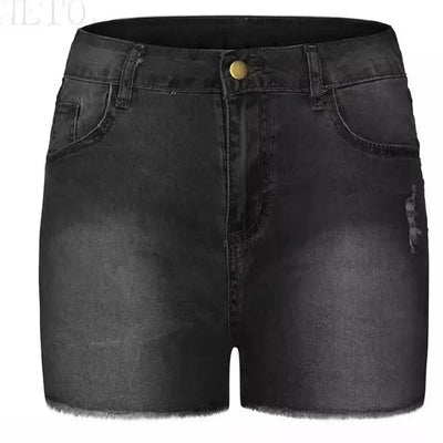 Slim Fit Elastic Jeans Shorts Breathable Comfortable Thin Denim Fashionable Comb Short Hair Design Women's Summer Shorts