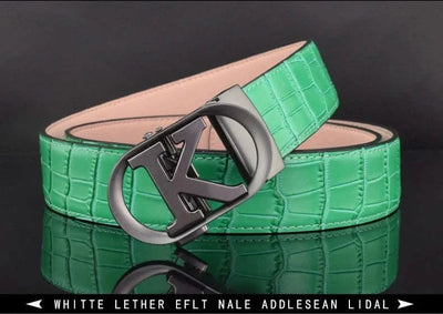 Men Fashion K Letter High quality Genuine Leather  Designer Belts | Male Waist Strap