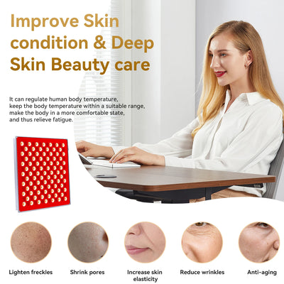 LED Red Light Therapy Device - 45W LED Panel Deep 660nm & 850nm Light Combo for Skin Beauty, Muscle & Joint Pain Relief