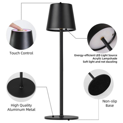 LED Night Lights USB Portable Bedside Lamp Touch Stepless Dimmabl LED Table Lamp for Bedroom Decor Sleeping Night Light Kid Gift