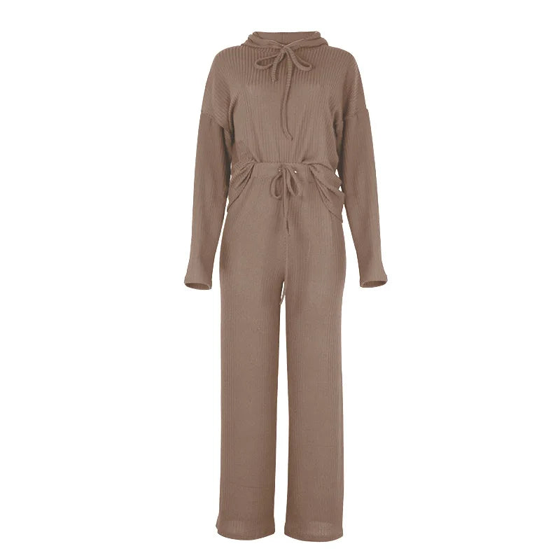 2023 Autumn Casual Wear Women Lounge Tracksuit 2 Piece Set Loose Lounge Sets Ladies Hooded Sweat Suit Outfits Female