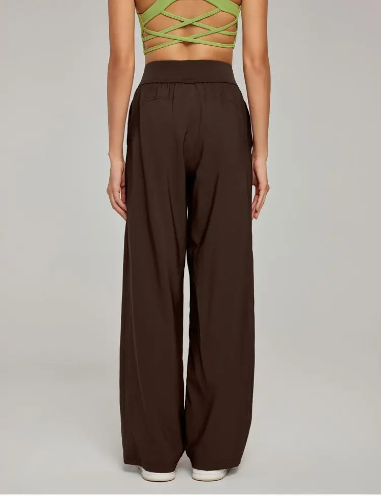 Women pants  Wide Leg High Waist Loose Trousers Summer Casual Yoga Pants  Draping Breathable Gym Lounge Pants Woman clothing