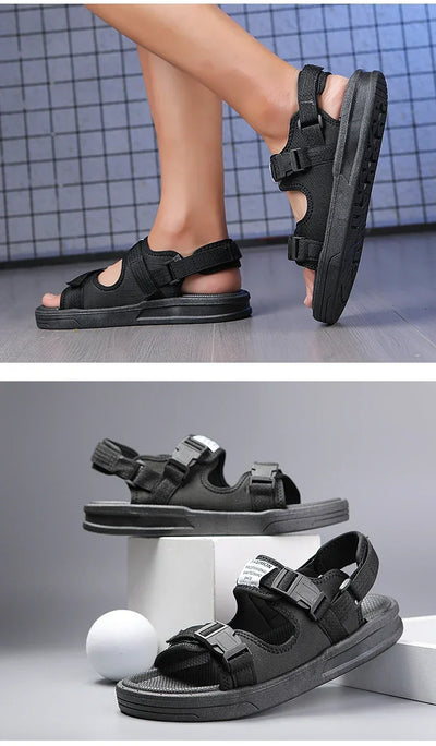Men Sandals 2024 Trending Men's Luxury Sandals Man Summer 2024 Shiatsu Slippers Flat Sandal Beach Shoes Platform Sandals. Mens