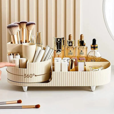 Makeup Organiser Lipsticks Container Vanity 360° Rotating Makeup Brush Holder