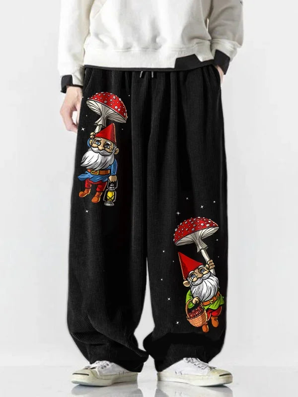 Full Length Wide Leg Pants Printed Colorful Mushroom Hipster Harajuku Summer Trousers Streetwear Sweatants Men Women Clothing