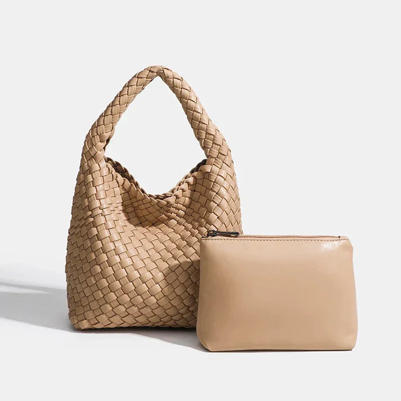 Designer bag Luxury 2024 woman bag Brand New Product PU Small size hand-woven bucket bag High quality Women's handbag