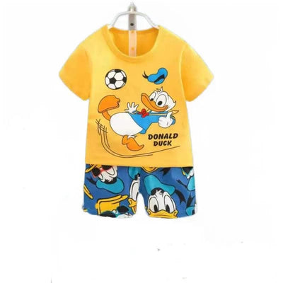 Summer Children Suits For Girls Short Sleeve Sets For Baby Girls Two Clothes T-shirt + Shorts Sets Toddler Clothing