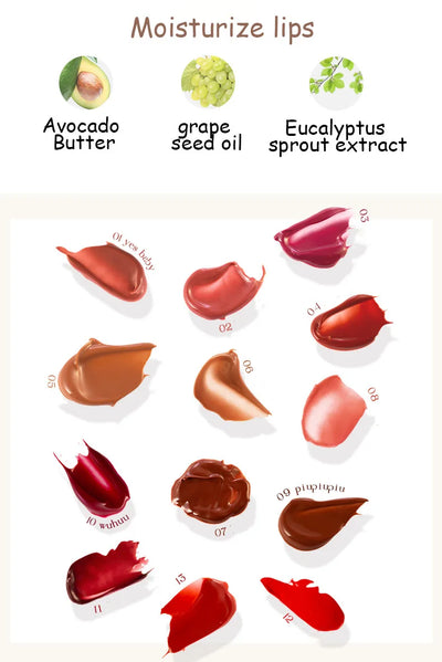 FLORTTE Beauty Lip Lasting Tint First Kiss Series Water Glossy Nice To Meet Chu Blooming Liquid Lipstick Makeup Women Cosmetics