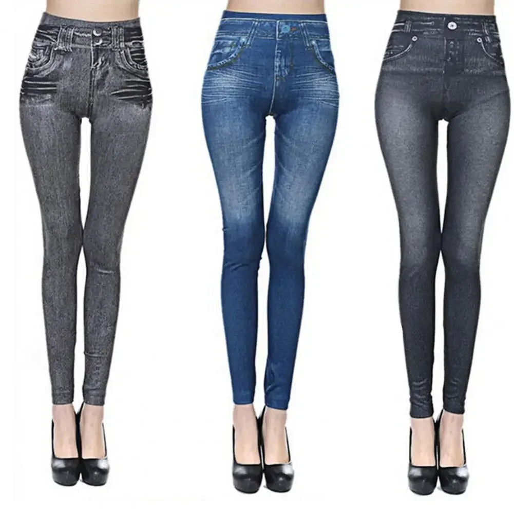 Women Jeans Stretch Skin-friendly Soft Multi Pockets High Waist Jeans   Pants  for Shopping