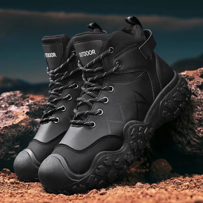 2025 Outdoor Men's Boots Hiking Shoes for Men Outdoor Boots Warm Leather Climbing Mens Shoes Waterproof Non-slip Men Ankle Boots