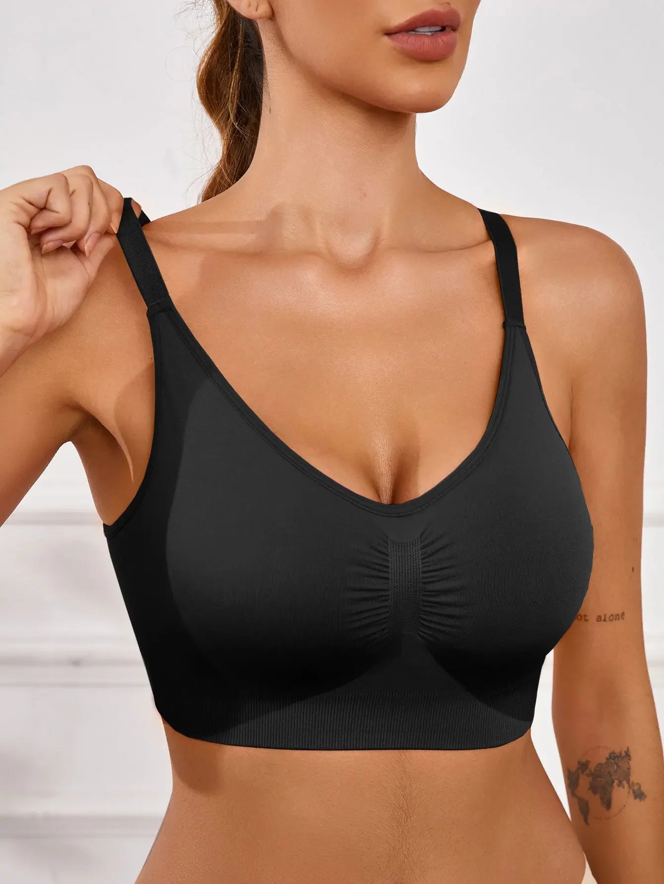 Women Yoga Bra Sport  Running Quick Drying Fitness Tops Padded Adjustable Seamless Bra