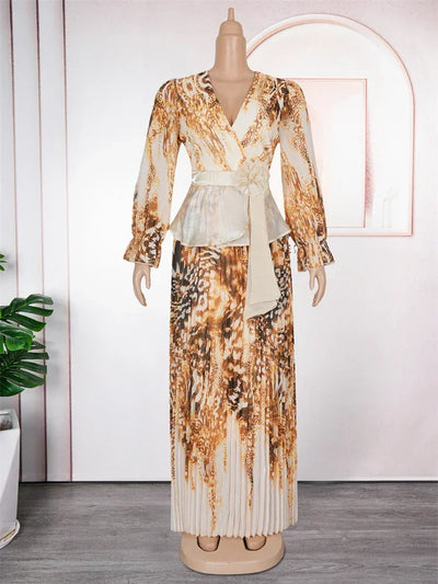 2025 Summer Dresses For Women Dubai African Wedding Party Prom Evening Gown Dashiki Pleated Maxi Robe Office Ladies Clothing